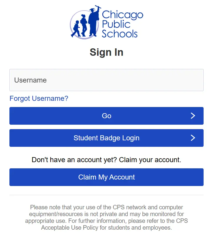 Chicago Public School Student Login
