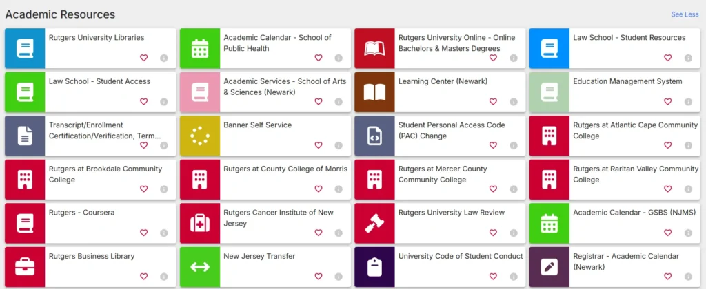 MyRutgers Academic Resources