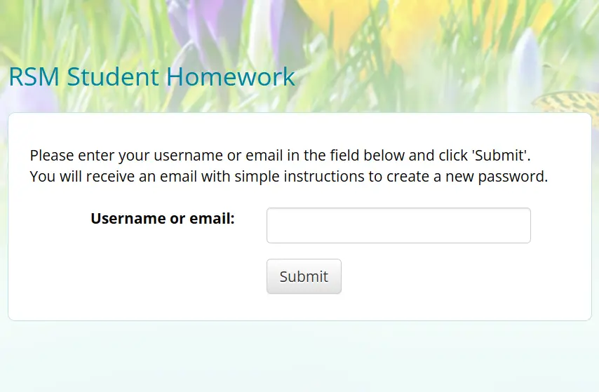 Pasword Recovery at RSM Student portal