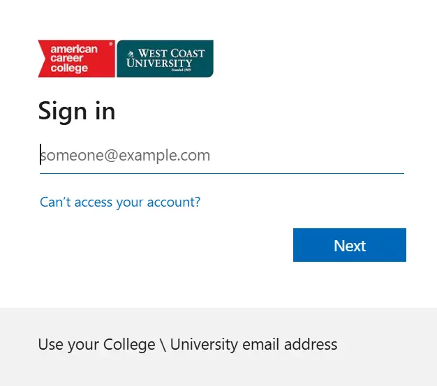 WCU Student Portal Login Tab