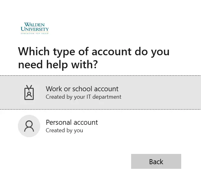 Walden University Accounts
